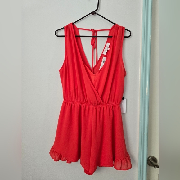 ASTR The Label Women's Orange Playsuit-romper - Picture 1 of 8